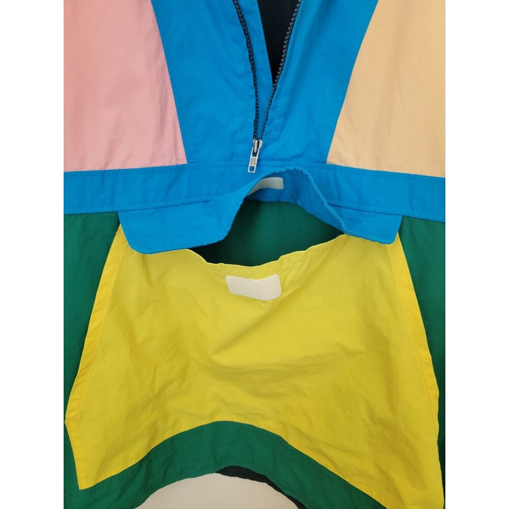 Vintage CLUB ROOM Colorblock Hooded Windbreaker Jacket Anorak Unisex Sz M - Picture 5 of 10
